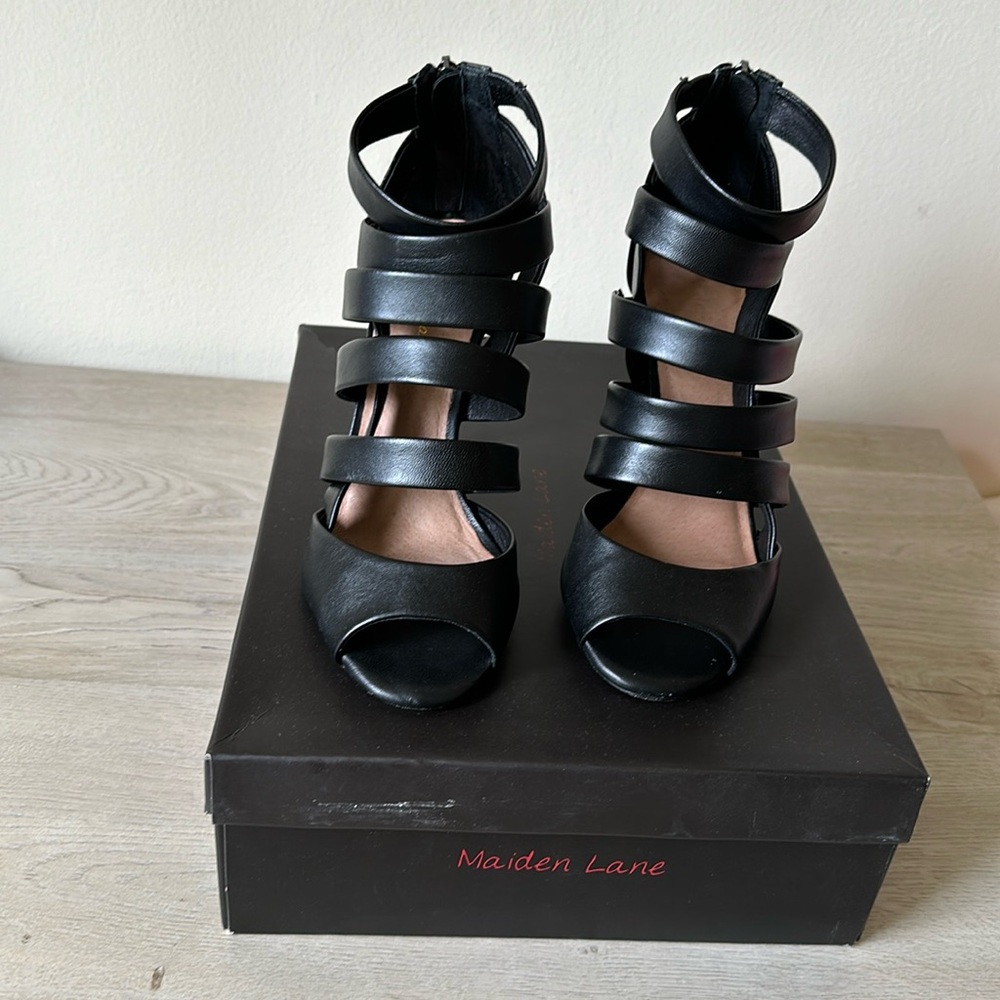 Black high heel shoes